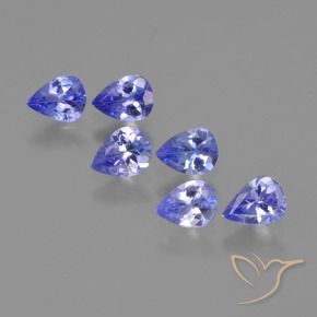 Pedras preciosas de Tanzanita Violeta Azul natural de 1.65 ct, Formato de pêra, VS