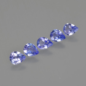 Pedras preciosas de tanzanita azul natural de 1,43 ct, formato de pêra, VS