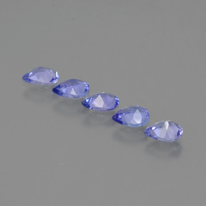 Pedras preciosas de tanzanita azul natural de 1,43 ct, formato de pêra, VS