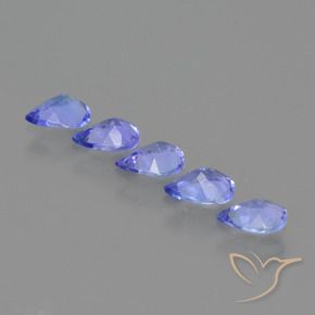 Pedras preciosas de Tanzanita Azul médio natural de 1.29 ct, Formato de pêra, VS