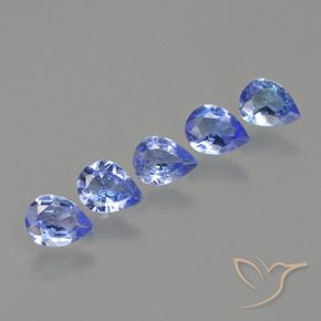 Pedras preciosas de Tanzanita Pastel Azul natural de 1.36 ct, Formato de pêra, VS
