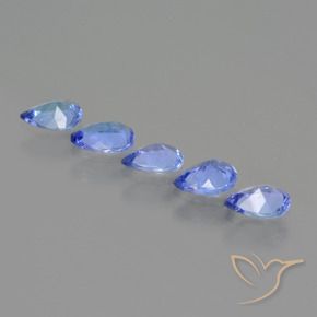 Pedras preciosas de Tanzanita Pastel Azul natural de 1.36 ct, Formato de pêra, VS