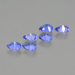 Pedras preciosas de Tanzanita azul intenso natural de 1.51 ct, Formato de pêra, VS