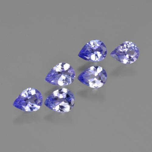 Pedras preciosas de tanzanita azul natural de 1,64 ct, formato de pêra, VS