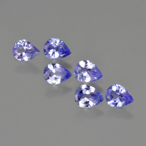 Pedras preciosas de tanzanita azul natural de 1,64 ct, formato de pêra, VS
