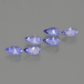 Pedras preciosas de tanzanita azul natural de 1,64 ct, formato de pêra, VS
