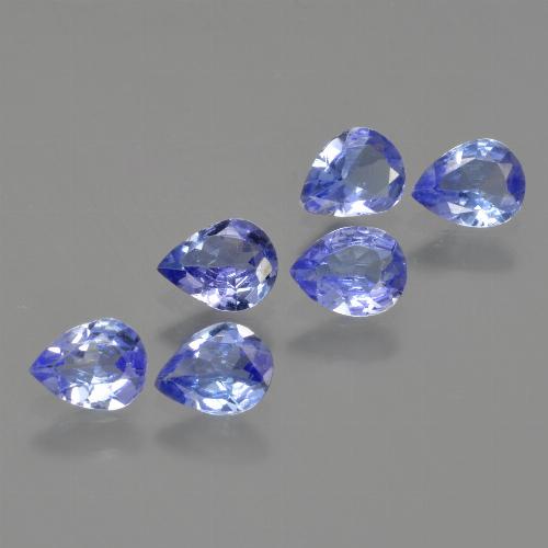 Pedras preciosas de tanzanita azul natural de 1,62 ct, formato de pêra, VS