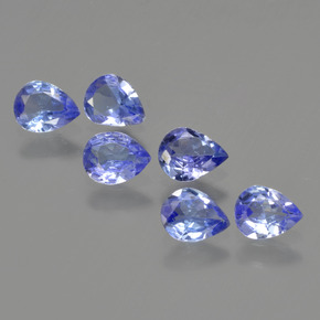 Pedras preciosas de tanzanita azul natural de 1,62 ct, formato de pêra, VS