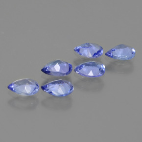 Pedras preciosas de tanzanita azul natural de 1,62 ct, formato de pêra, VS