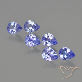 Pedras preciosas de Tanzanita Azul profundo natural de 1.77 ct, Formato de pêra, VS