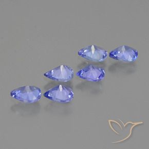 Pedras preciosas de Tanzanita Azul profundo natural de 1.77 ct, Formato de pêra, VS