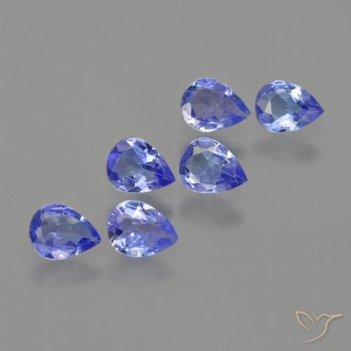 Pedras preciosas de Tanzanita Azul Violeta Intenso natural de 1.60 ct, Formato de pêra, VS