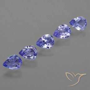 Pedras preciosas de Tanzanita Azul Violeta Intenso natural de 1.47 ct, Formato de pêra, VS