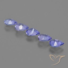 Pedras preciosas de Tanzanita Azul Violeta Intenso natural de 1.47 ct, Formato de pêra, VS