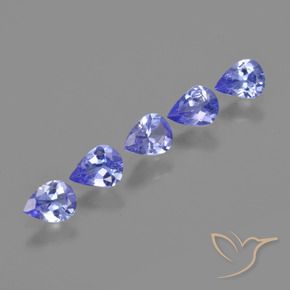 Pedras preciosas de Tanzanita Azul elétrico natural de 1.28 ct, Formato de pêra, VS