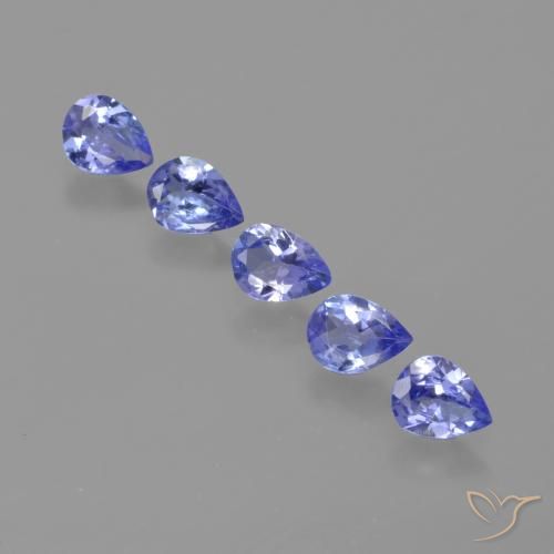 1.25ctw Natural Azul Violeta Intenso Tanzanita, Formato de pêra, VS