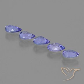 Pedras preciosas de Tanzanita Azul Violeta Intenso natural de 1.35 ct, Formato de pêra, VS