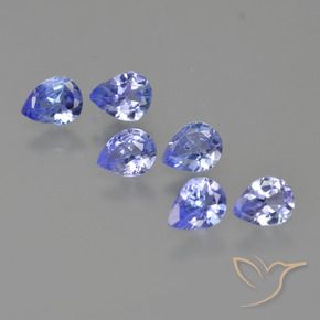 Pedras preciosas de Tanzanita Azul médio natural de 1.54 ct, Formato de pêra, VS