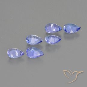 Pedras preciosas de Tanzanita Azul médio natural de 1.54 ct, Formato de pêra, VS