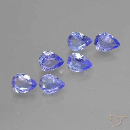 1.30ctw Natural azul intenso Tanzanita, Formato de pêra, VS