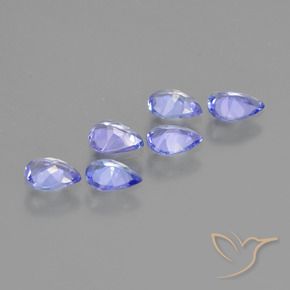 Pedras preciosas de Tanzanita azul intenso natural de 1.30 ct, Formato de pêra, VS
