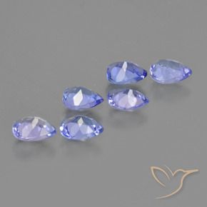 Pedras preciosas de Tanzanita Violeta Azul natural de 1.74 ct, Formato de pêra, VS