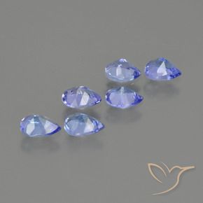 Pedras preciosas de Tanzanita Azul elétrico natural de 1.58 ct, Formato de pêra, VS