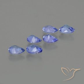 Pedras preciosas de Tanzanita Azul profundo natural de 1.46 ct, Formato de pêra, VS