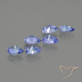 Pedras preciosas de Tanzanita Azul profundo natural de 1.48 ct, Formato de pêra, VS