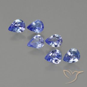 Pedras preciosas de Tanzanita Azul elétrico natural de 1.57 ct, Formato de pêra, VS