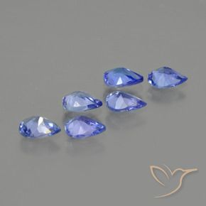 Pedras preciosas de Tanzanita Azul elétrico natural de 1.57 ct, Formato de pêra, VS