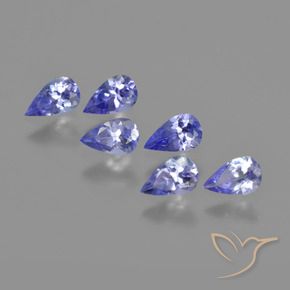 Pedras preciosas de Tanzanita Azul Violeta Intenso natural de 1.41 ct, Formato de pêra, VVS-VS