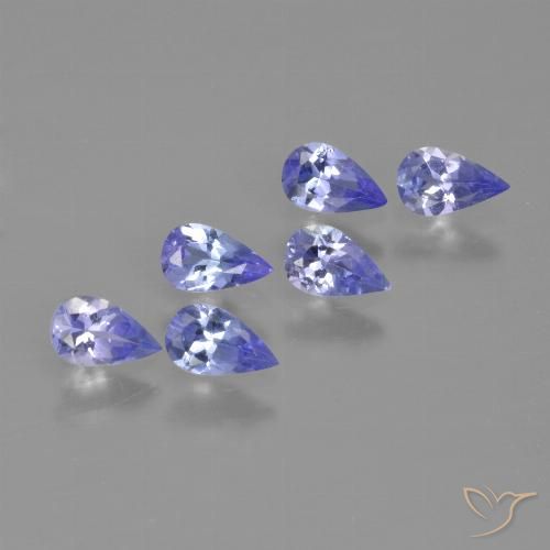 1.35ctw Natural Violeta Azul Tanzanita, Formato de pêra, VS