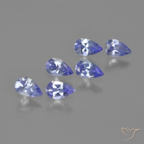 1.30ctw Natural Violeta Azul Tanzanita, Formato de pêra, VS