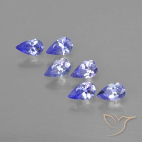 Pedras preciosas de Tanzanita Azul médio natural de 1.28 ct, Formato de pêra, VS