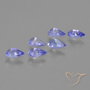 Pedras preciosas de Tanzanita Azul médio natural de 1.28 ct, Formato de pêra, VS