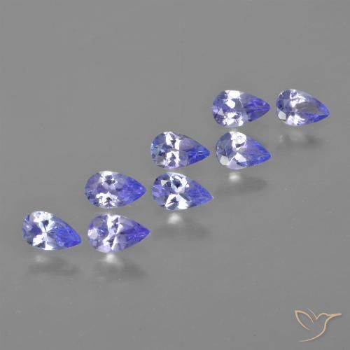 1.67ctw Natural Violeta Azul Tanzanita, Formato de pêra, VS