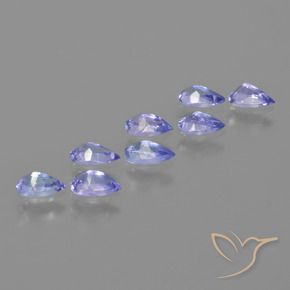 Pedras preciosas de Tanzanita Violeta Azul natural de 1.67 ct, Formato de pêra, VS