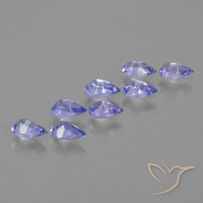 Pedras preciosas de Tanzanita Azul elétrico natural de 1.78 ct, Formato de pêra, VVS-VS