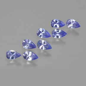 Pedras preciosas de tanzanita azul natural de 1,97 ct, formato de pêra, VVS-VS