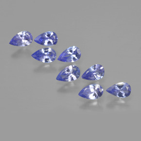 Pedras preciosas de tanzanita azul natural de 1,97 ct, formato de pêra, VVS-VS