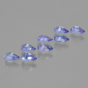 Pedras preciosas de tanzanita azul natural de 1,97 ct, formato de pêra, VVS-VS