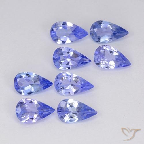 Pedras preciosas de Tanzanita Azul Violeta Intenso natural de 1.50 ct, Formato de pêra, VS