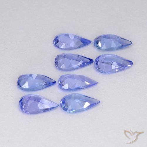 Pedras preciosas de Tanzanita Azul Violeta Intenso natural de 1.50 ct, Formato de pêra, VS
