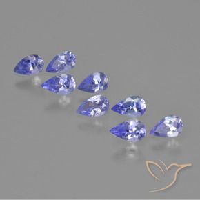 Pedras preciosas de Tanzanita Azul Violeta Intenso natural de 1.69 ct, Formato de pêra, VS