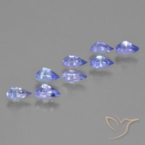 Pedras preciosas de Tanzanita Azul Violeta Intenso natural de 1.69 ct, Formato de pêra, VS