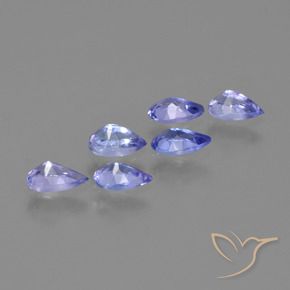 Pedras preciosas de Tanzanita Azul Violeta Intenso natural de 1.32 ct, Formato de pêra, VS