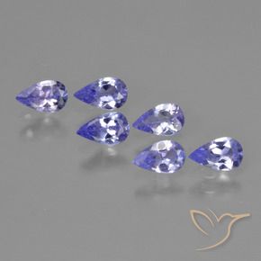 Pedras preciosas de Tanzanita Azul Violeta Intenso natural de 1.22 ct, Formato de pêra, VS