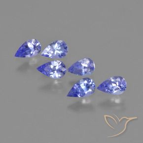 Pedras preciosas de tanzanita azul natural de 1,43 ct, formato de pêra, VVS-VS