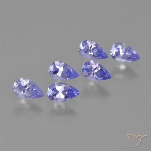 1.54ctw Natural Violeta Azul Tanzanita, Formato de pêra, VS
